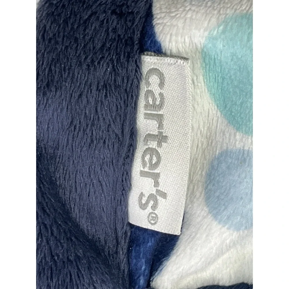 Carters Dark Blue Whale Lovey Plush Soft Stuffed Animal Baby Security Blanket‎